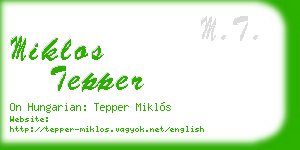 miklos tepper business card